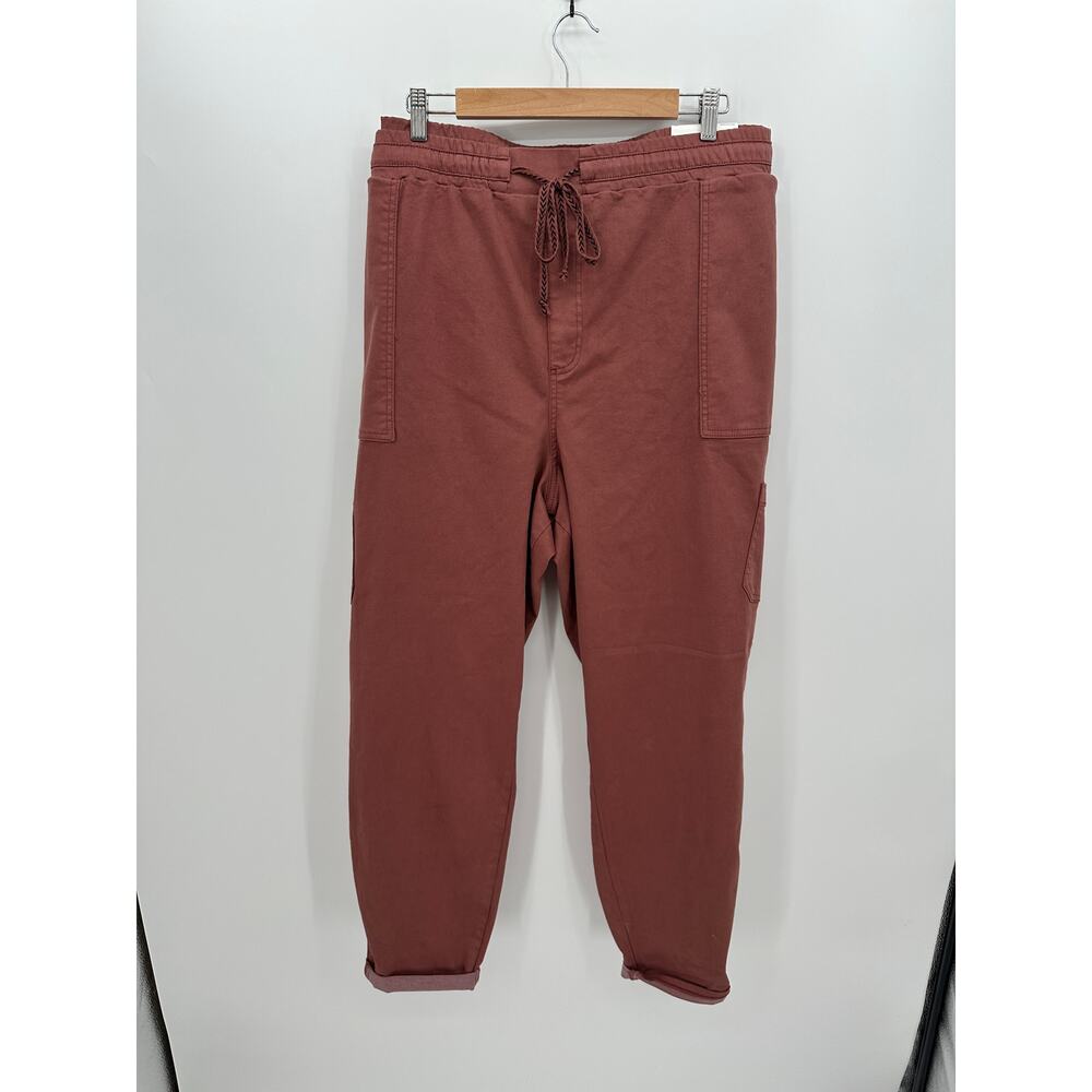 Maurices Womens Rust Red Jogger Pants Size 4X NWT Drawstring Stretch Casual